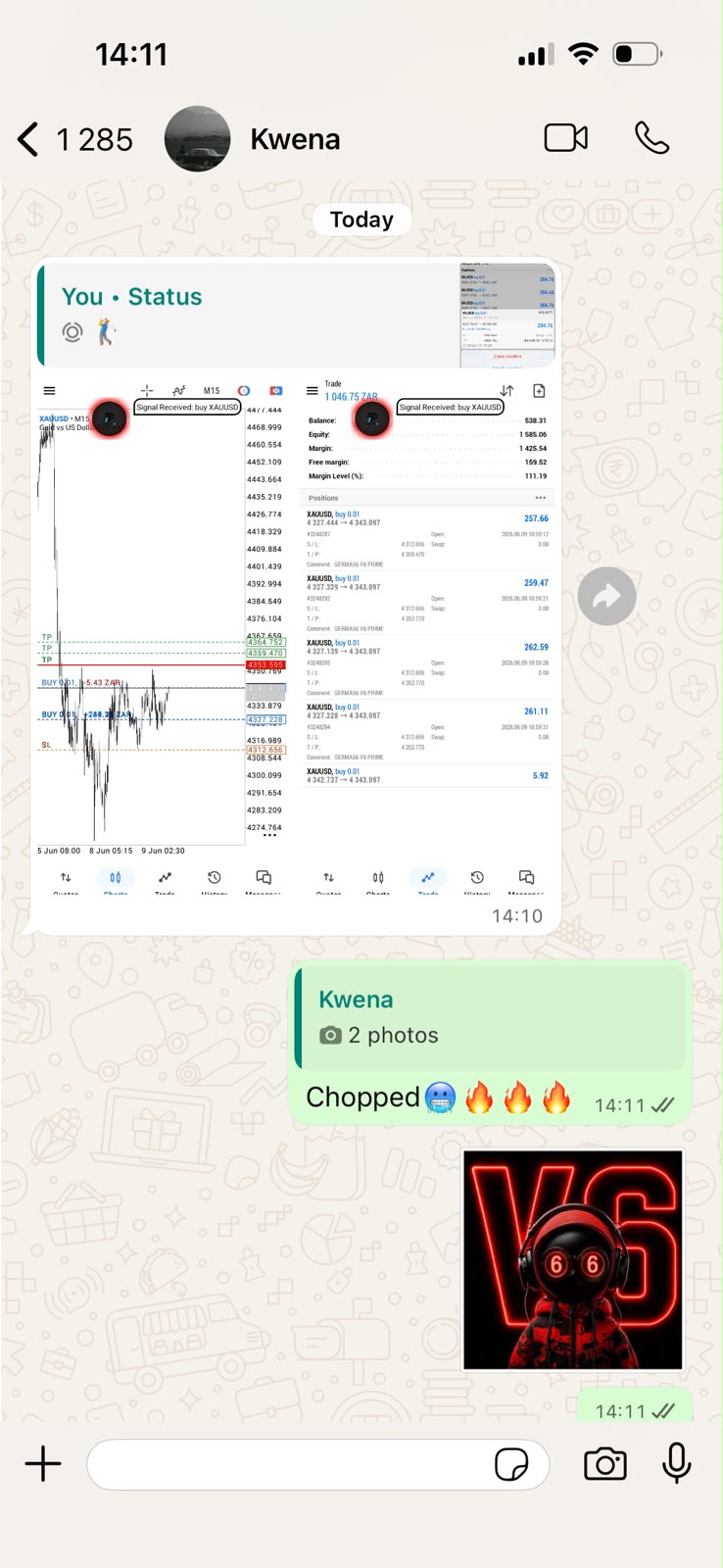 Kwena — verified GERMA66 V6+ client result