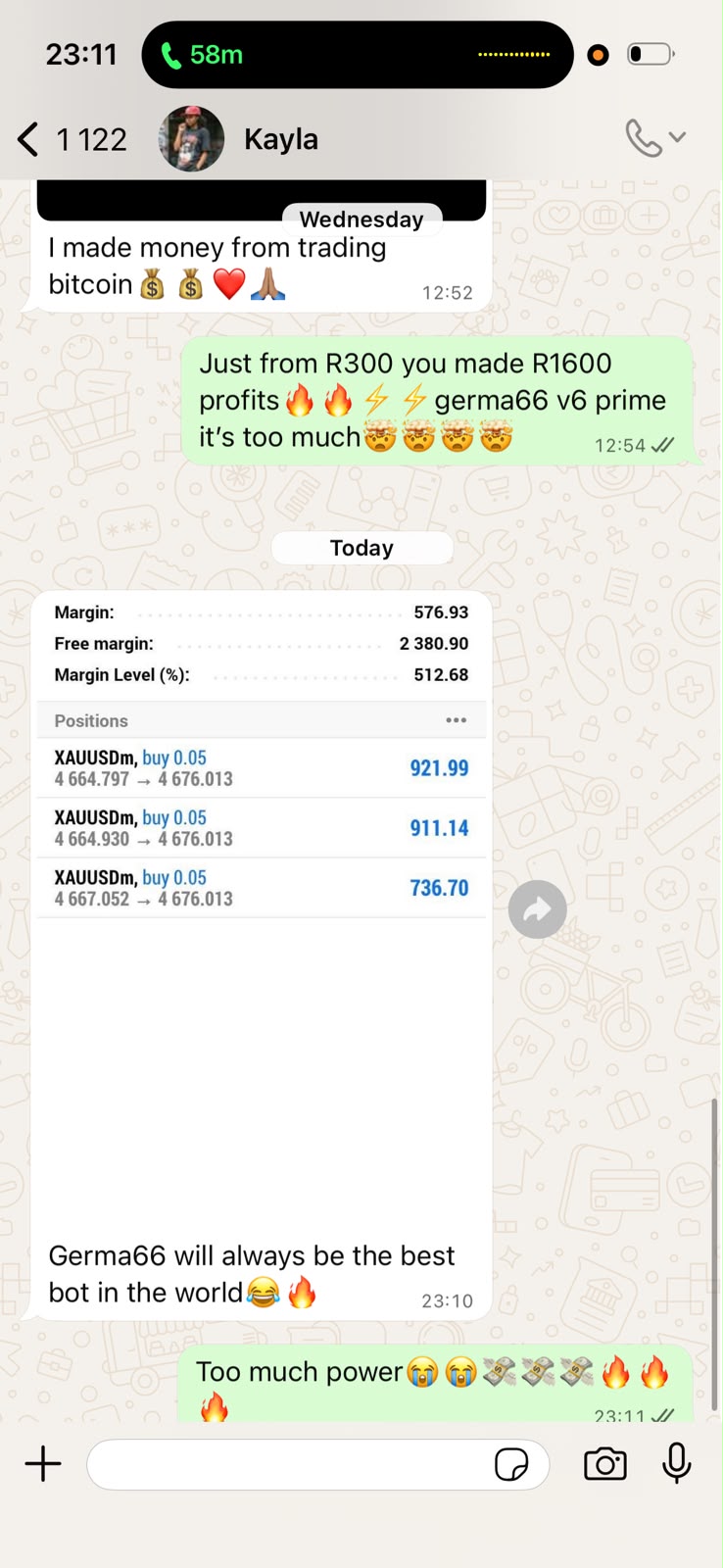 Kayla — verified GERMA66 V6+ client result